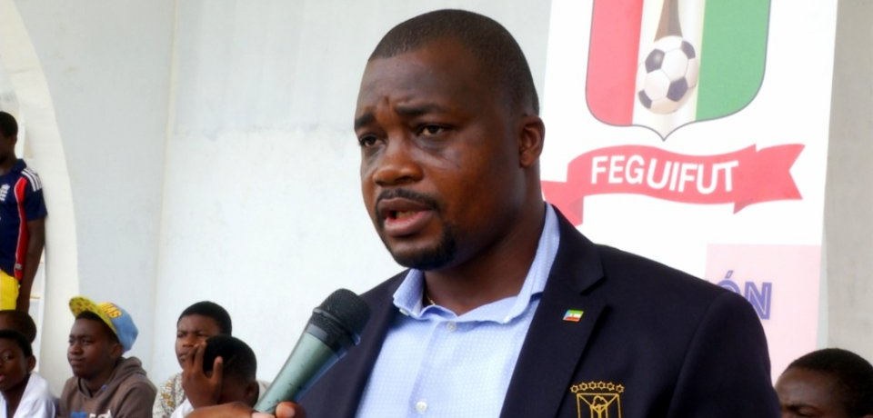 El vicepresidente primero de la FEGUIFUT, Teodomiro Nze Mangue. 