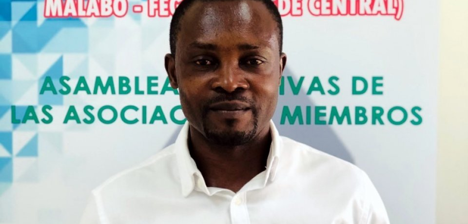 Diosdado Nzibi Nzé, presidentes de la Asociación Nacional de Árbitros Federados (ANAF)